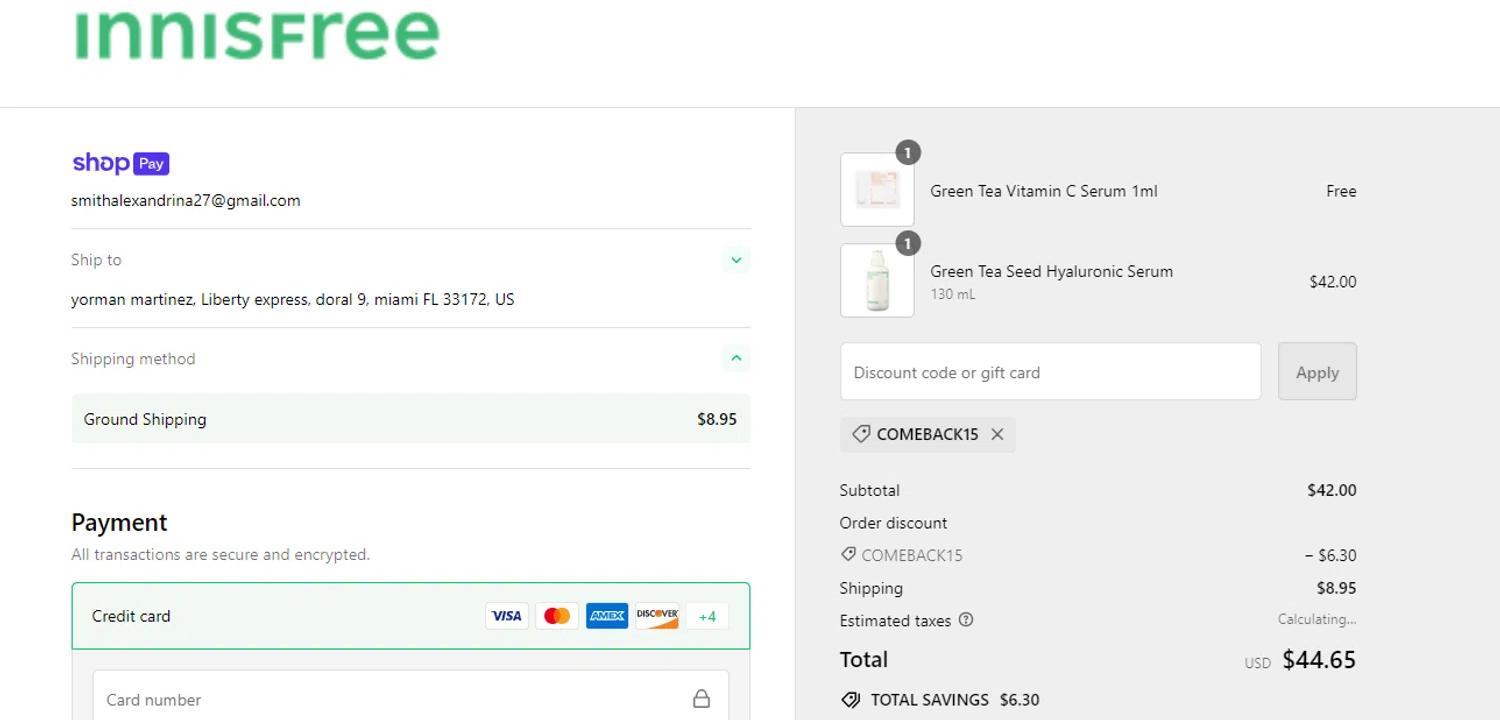 How to apply Innisfree coupon code